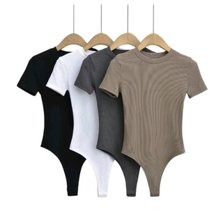 GG 15725 Atasan Wanita Body Suit Basic Kaos Pendek Bodycon Baju Lengan Pendek Korean Style