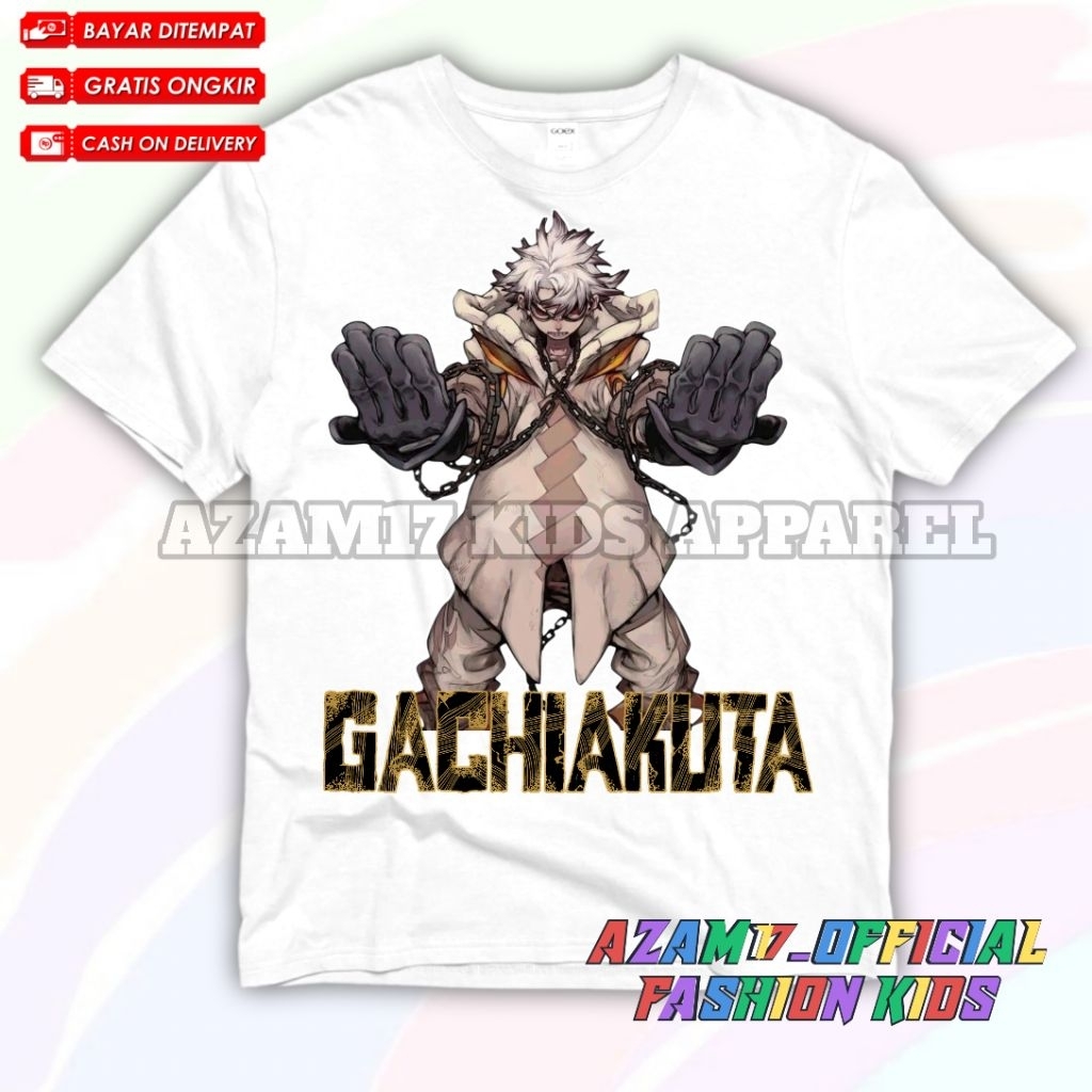 Gachiakuta Rudo Surebrec อะนิเมะเสื้อยืดเด็กชื่อฟรี / Gachiakuta เสื้อยืดเด็ก Anime Rudo ตัวละคร