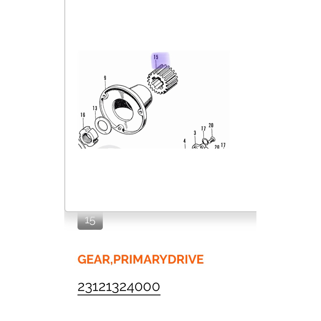 Honda cb100 k0 k1 k2 cb125s 18t ญี่ปุ่น nos