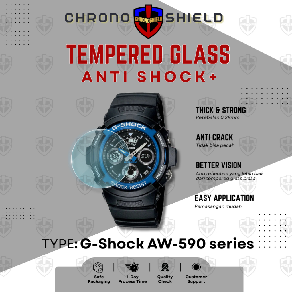 กันรอย G-Shock AW590 AW591 AW 590 591 กระจกนิรภัย
