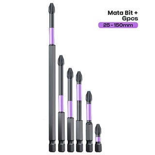 Allefix Mata Bor Obeng Screwdriver Bit 25mm-150mm SET 6PCS- 6794