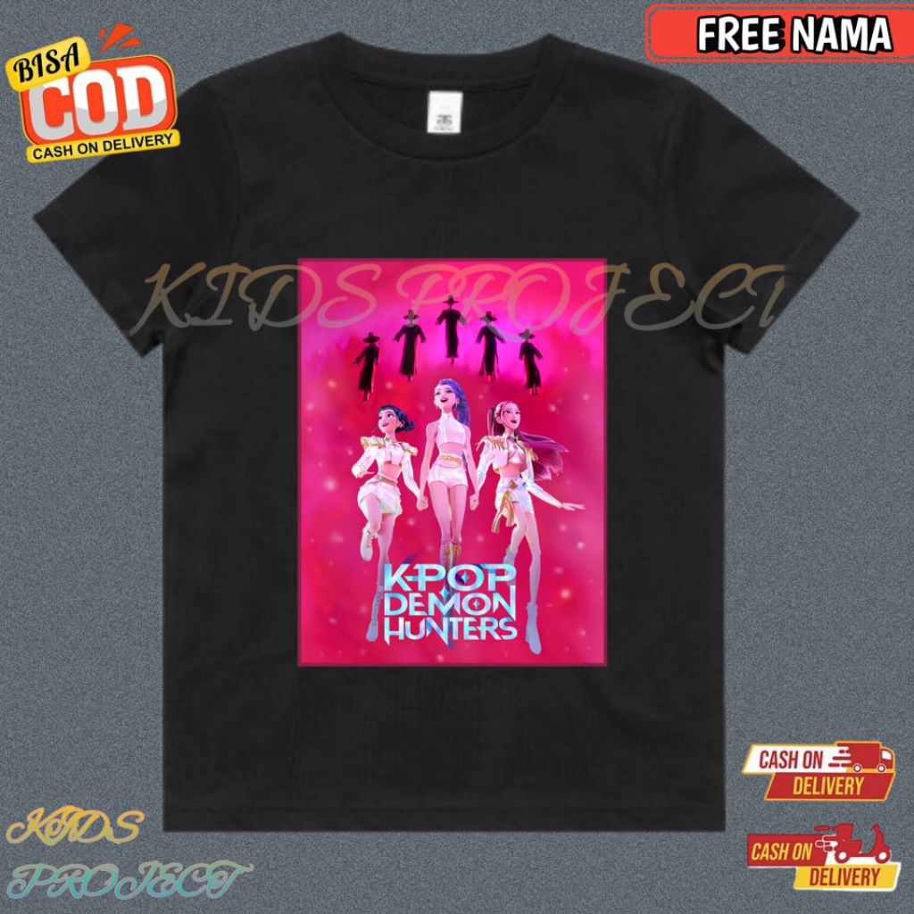 Kpop Demon Hunters X Huntrix X เฉพาะเด็กชาย X Gwi Ma เสื้อยืดเด็ก