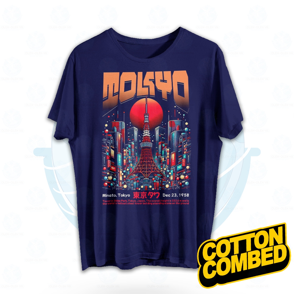 ของที่ระลึก YA ผู้ใหญ่เสื้อยืดผู้ชายผู้หญิง Tokyo Minato Tower ใน Shiba Park – เสื้อยืด Unisex O2Y-G