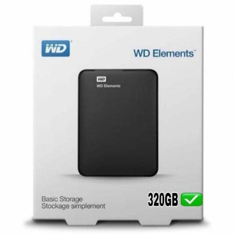 WD Elements 320GB สีดํา - ฮาร์ดไดรฟ์ภายนอก 2.5 นิ้ว HDD องค์ประกอบ WD แบบพกพา
