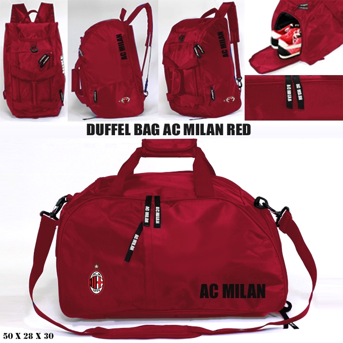 DUFFEL BAG AC MILAN - TRAVEL BAG AC MILAN - TAS MILANISTI AC MILAN LEAGUE ITALY SHOE BAG