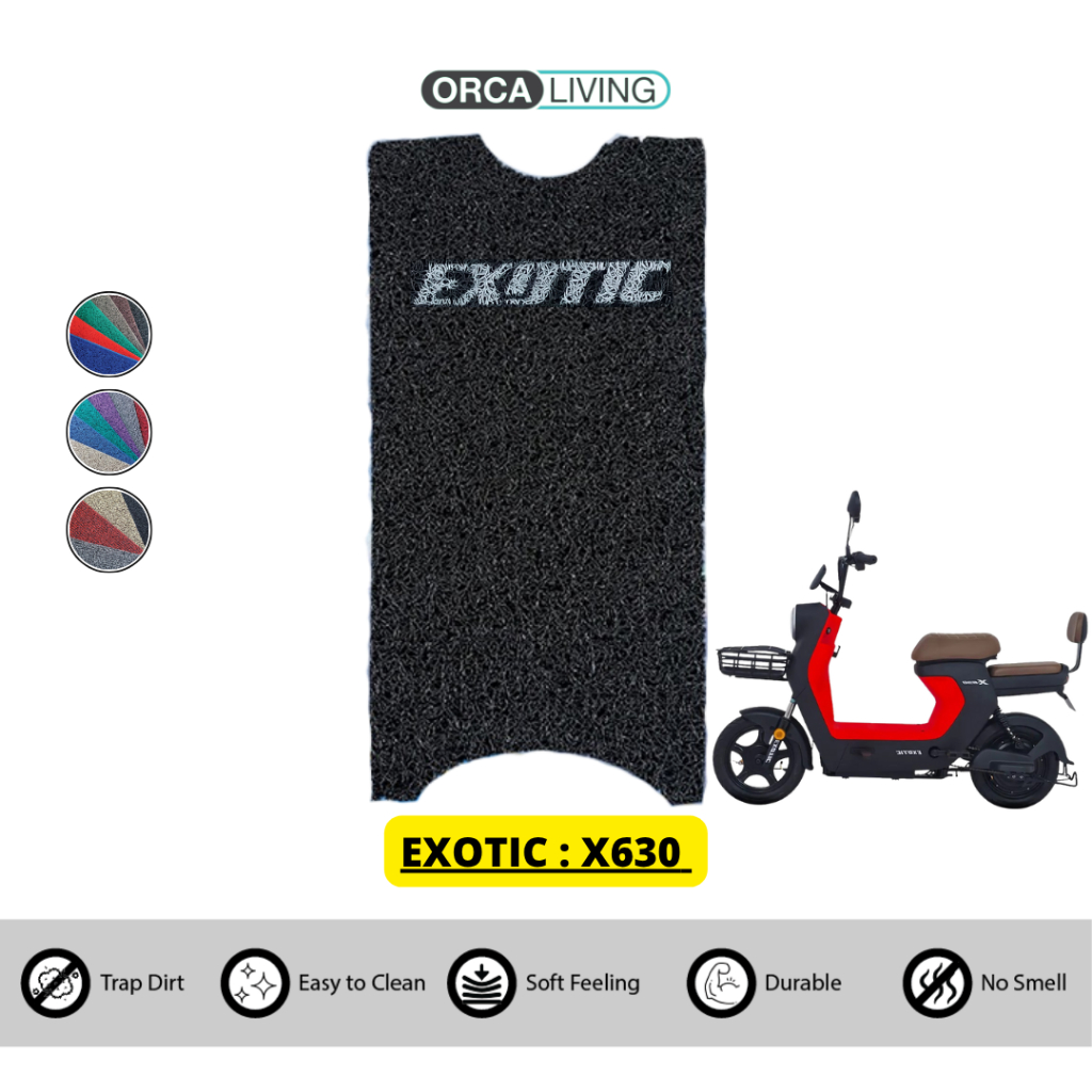 พรมก๋วยเตี๋ยวรถจักรยานยนต์ไฟฟ้า Exotic X630 - โฟมแบ็คกิ้ง