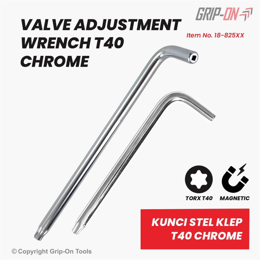 ประแจปรับวาล์วแบบด้ามจับ T40 Chrome / T40 ประแจปรับวาล์วโครเมียมยาวพิเศษ / ประแจปรับวาล์ว Chrome T40