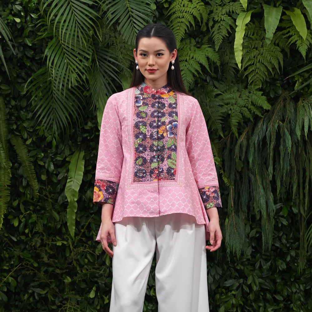 NONA RARA - Orta Encim T4371 ชุดทํางานเสื้อเบลาส์บาติกสตรีทันสมัย