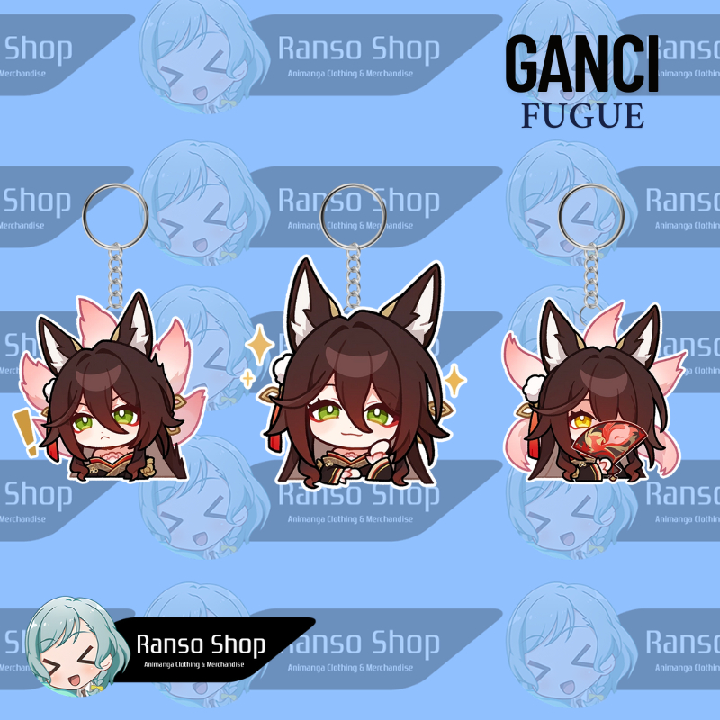 GANTUNGAN รางดาว Honkai Fugue พวงกุญแจ UV พิมพ์เลเซอร์ตัดพรีเมี่ยมใสขอบโปร่งใส / HSR Fugue Chibi พวง