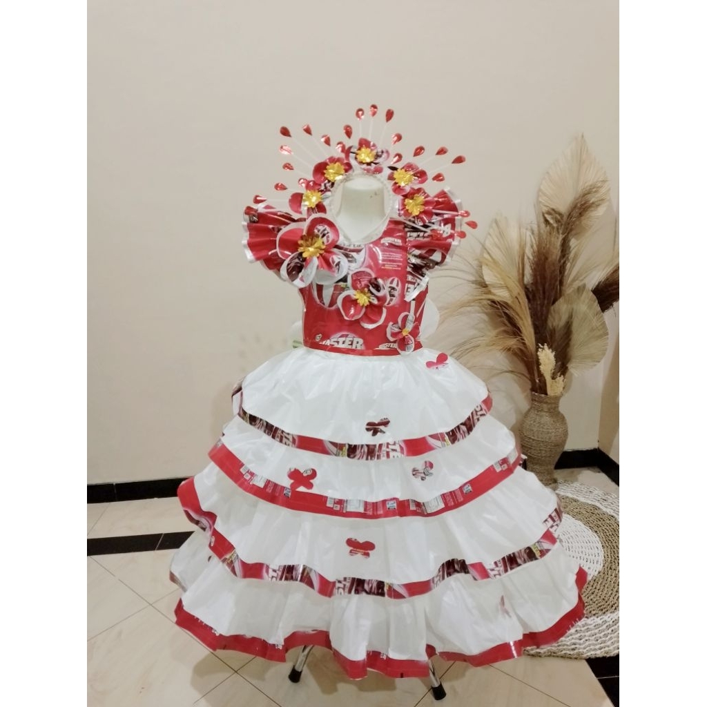 Recycled Dress mix Plastic Bag Dress