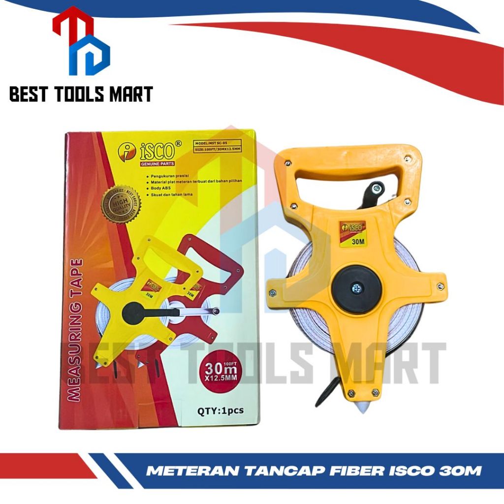 ISCO 30m Plug-in Meter / Ground Meter / Roll Meter เทปวัดไฟเบอร์ไฟเบอร์กลาสเครื่องวัดไฟเบอร์แผนที่ i