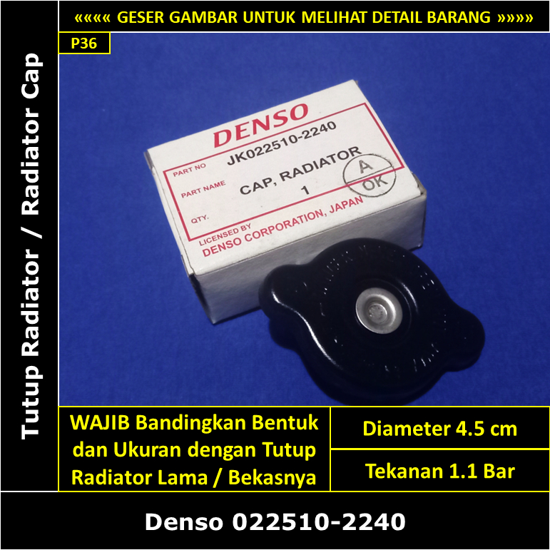 ฝาครอบหม้อน้ํา Isuzu Panther Capsule 2000-2020 LM LS LV Smart SS SM SV Ori Denso ของแท้ TBR541 JK022