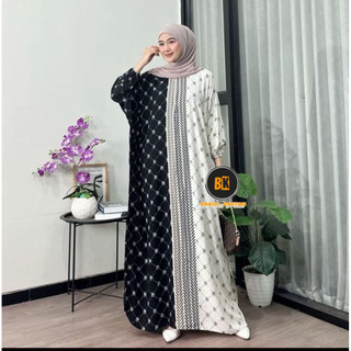 Kaftan Rayon Jumbo Premium Motif Miska Lengan Panjang Adem Dan Nyaman