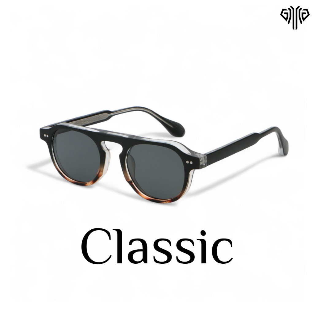 GAWUNG แว่นกันแดดผู้ชาย vintage Black Leopard Classic KCLEOP