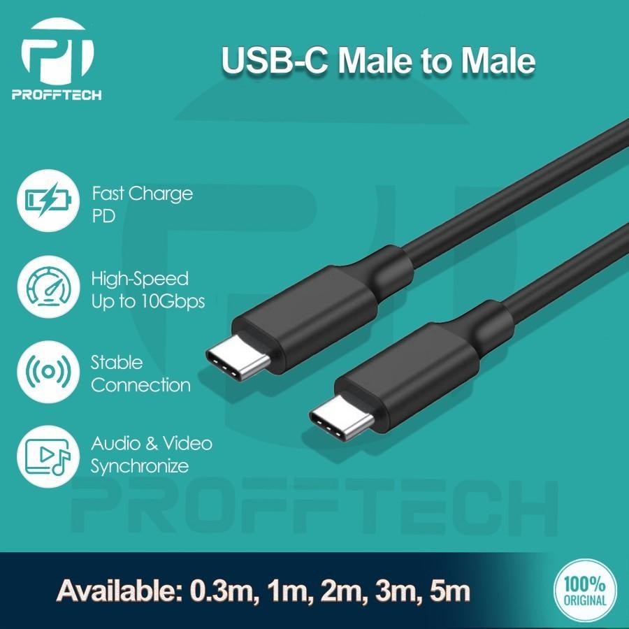 สาย USB Type-C 3.1 Male to Male 30cm, 1m, 2m, 3m, 5m / 30 cm 1 เมตร 2 เมตร 3 เมตร 5 เมตร
