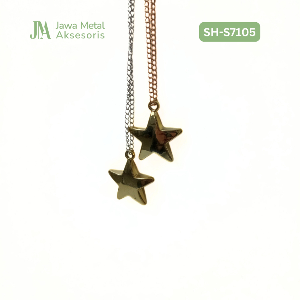 Jawa จี้พลาสติก Gold Star Motif สร้อยคอจี้พลาสติกนําเข้าพรีเมี่ยม JW/YW/SH-S7105