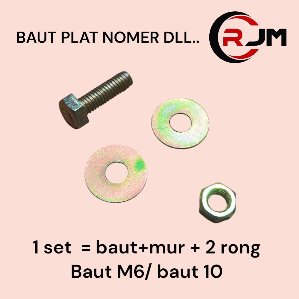 BPN MOTORCYCLE CAR NUMBER PLATE BOMBER MOTORCYCLE CAR NUMBER PLATE BOLT 10 PLUS RING NUMBER PLATE BO