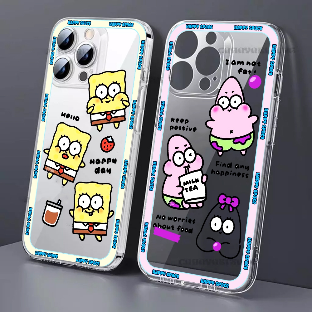 ALL TYPE CASE CLEAR SPONGEBOB MOTIF 2 สําหรับ VIVO V27 5G V23 5G V23E V20 V29/S17 Y81 V20 SE Y53 201