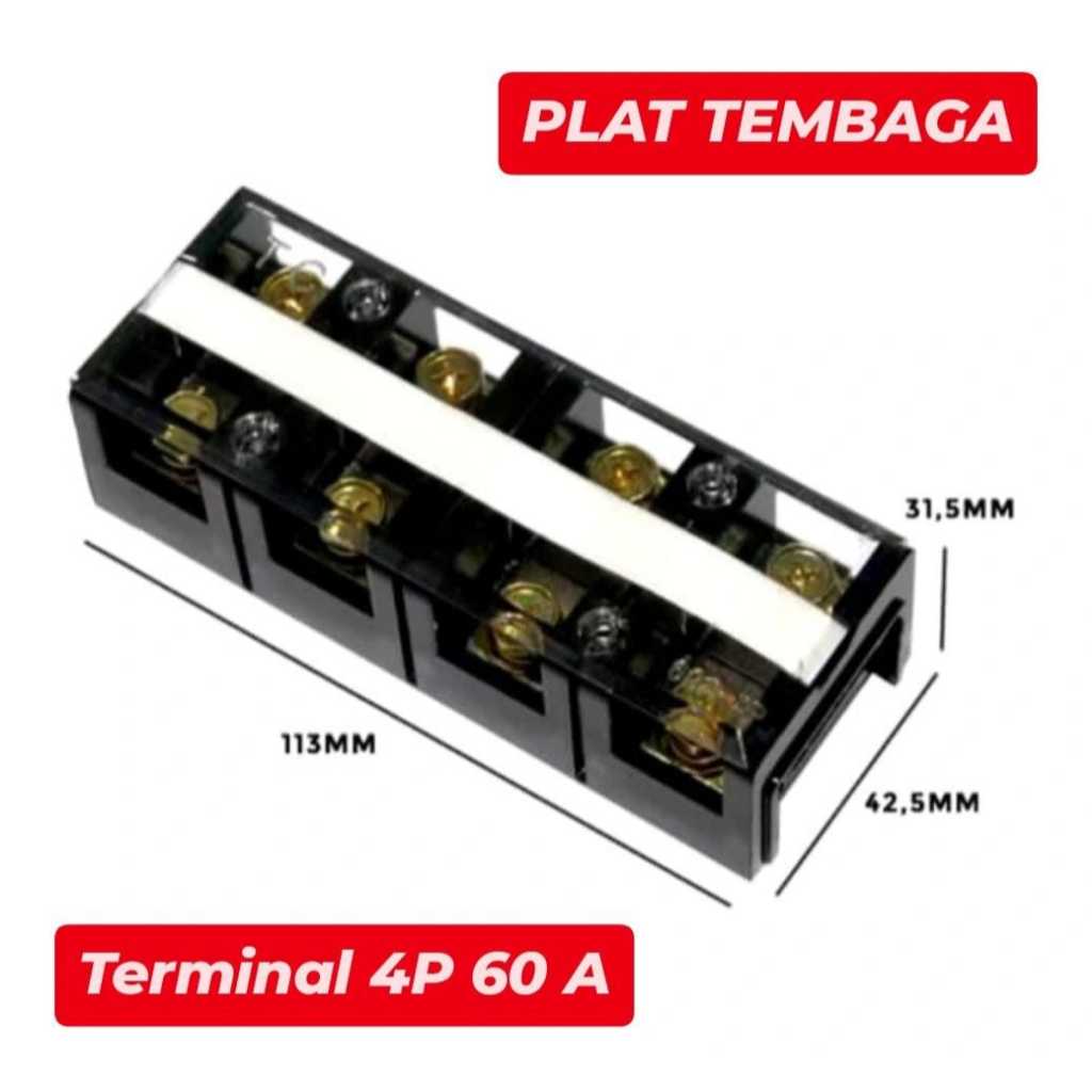 Mutiaradstore Terminal Block 60A 4P (Tc 604)