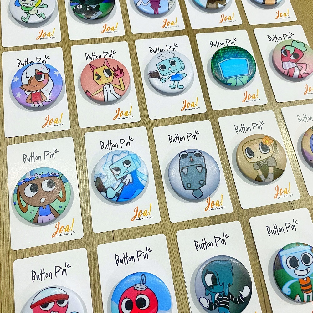 ปุ่มพิน Dandys World Merch Vee Astro Pebble Bassie Bobette Sprout Shelly Objects แสดงกันน้ํา 4.4 ซม.