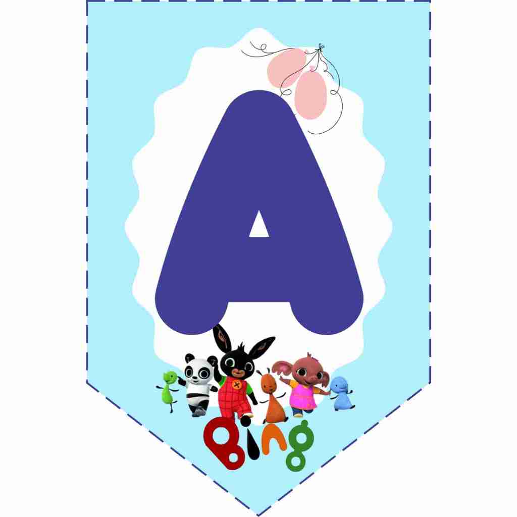 BUNTING FLAG / BANNER FLAG BIRTHDAY (SINGLE) CHARACTERS CUSTOM