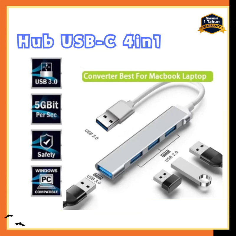 อะแดปเตอร์ USB 3.0 Hub Type C Usb 4 in 1 to USB Interface Docking Station | เหมาะสําหรับ PC/แล็ปท็อป