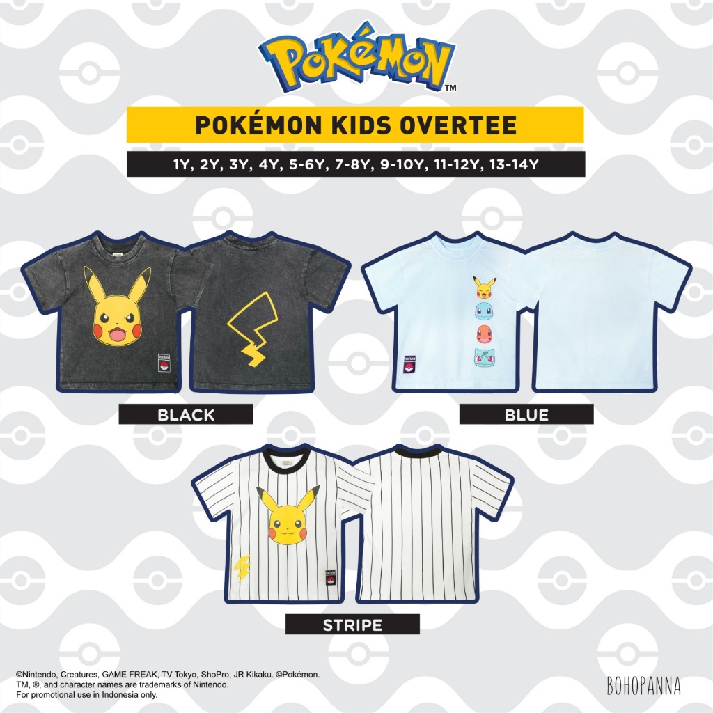 BOHOPNA POKEMON KIDS OVERTEE BOHOPNA POKEMON PLAYSUIT /KIDS JUMPER