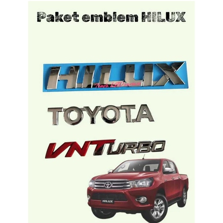 แพ็คเกจสัญลักษณ์ท้ายรถ Toyota Hilux Vnturbo