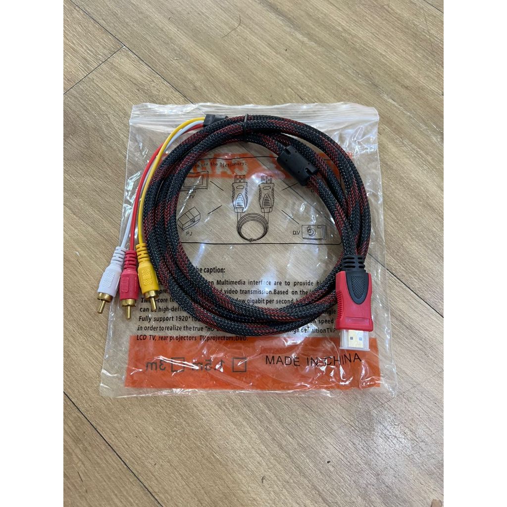 สาย HDMI เป็น 3 rca 1.5 ม. / สาย hdmi-3 rca