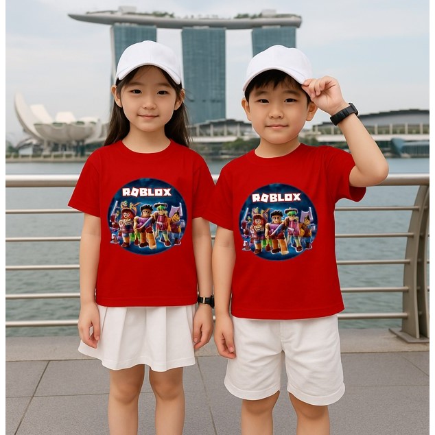 J & E FASHION - เสื้อยืดสําหรับเด็ก Girls Boys Roblox Viral Games อายุ 2-16 ปี Cool Unique