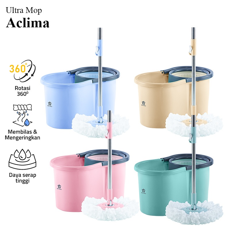Shop.Eazy Ultra Mop Aclima P0001 ไม้ถูพื้น - ไม้ถูพื้น Spin Mop ไม้ถูพื้น Spin Mop