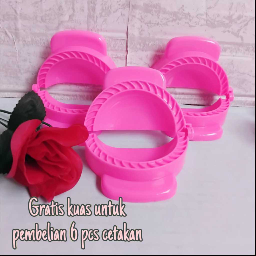 แม่พิมพ์เค้กพลาสติกพาสเทล 3 ชิ้น Cireng Dumpling Skin Dough Dimsum Gyoza ขนาดเล็ก 10 ซม.