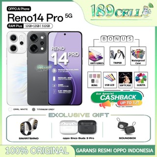 Oppo Reno14 Pro 5G [12/512GB] - 6200mAh & 80W, Mediatek Dimensity 8450 - Oppo Reno 14 Pro Garansi Resmi