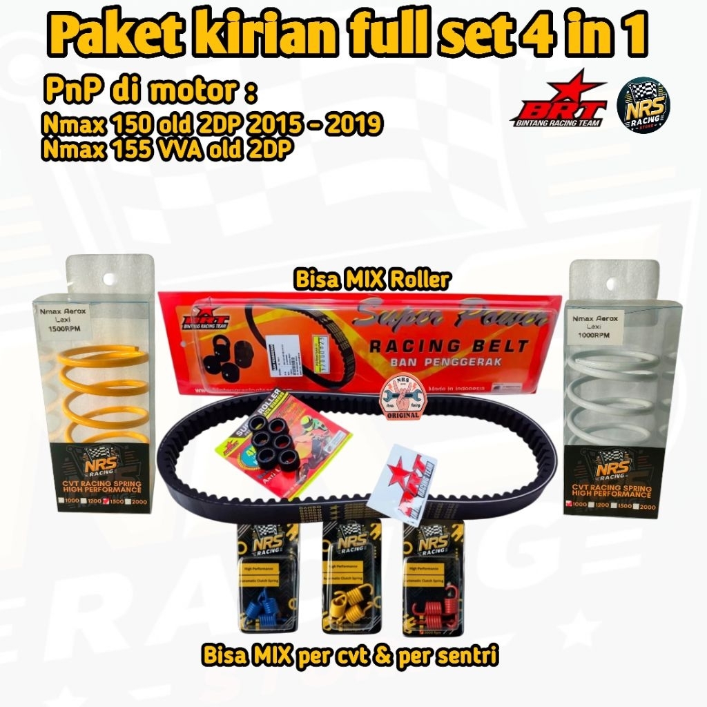 แพคเกจซ้าย Nmax 150 เก่า 2dp Nmax 155 VVA เก่า 2dp Vanbelt BRT Roller BRT ต่อ cvt NRS ต่อ senti NRS 