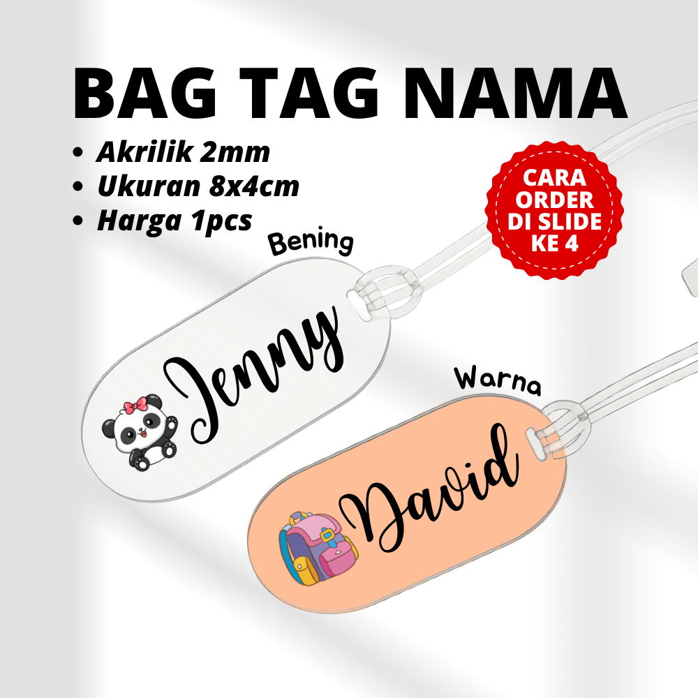 GANTUNGAN BAG TAG / BAG NAME HANGER / NAME LABEL / BAG TAG / SUITCASE | SUN PRINTING