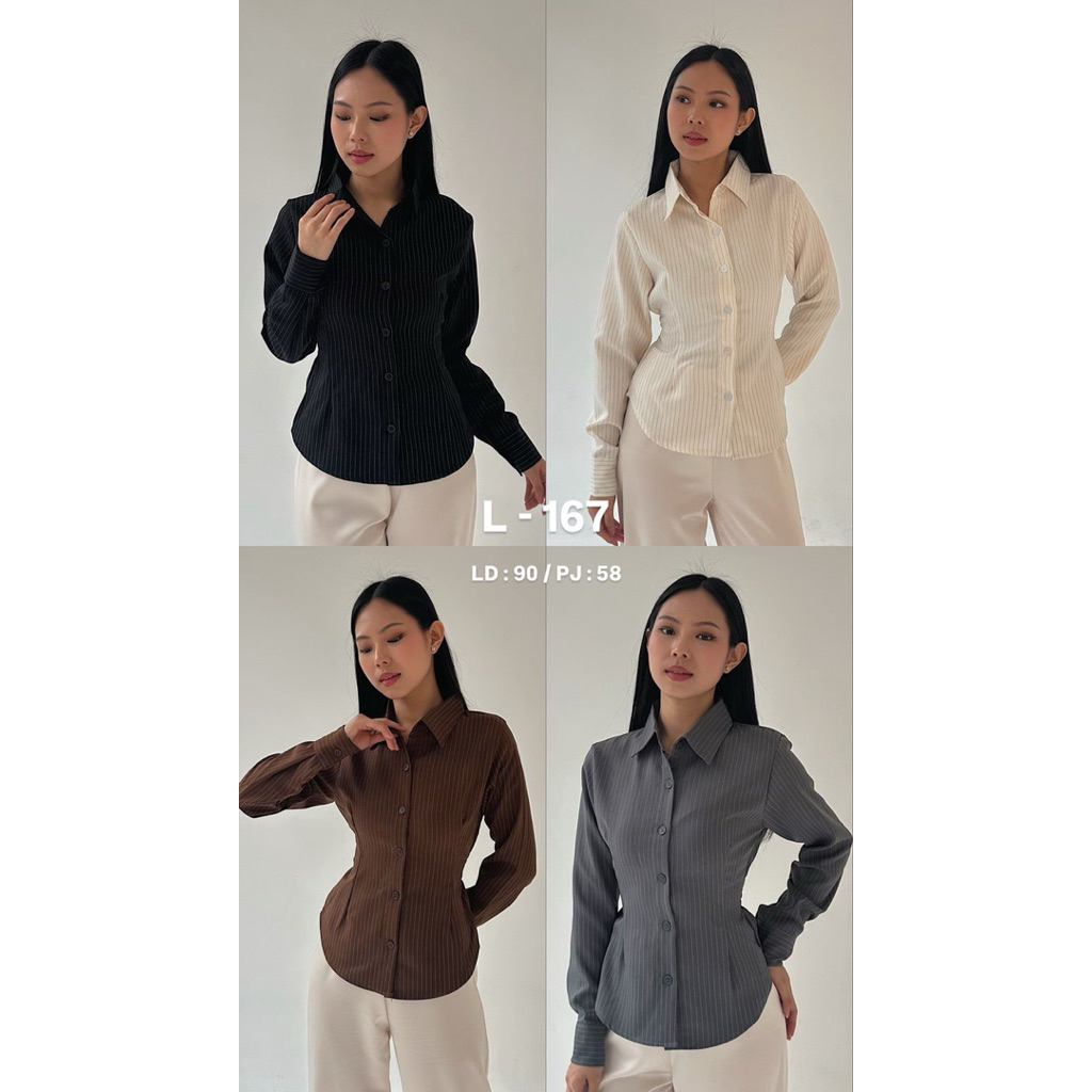 KEMEJA Whipsie Stripe Bella Paris Shirt Collection