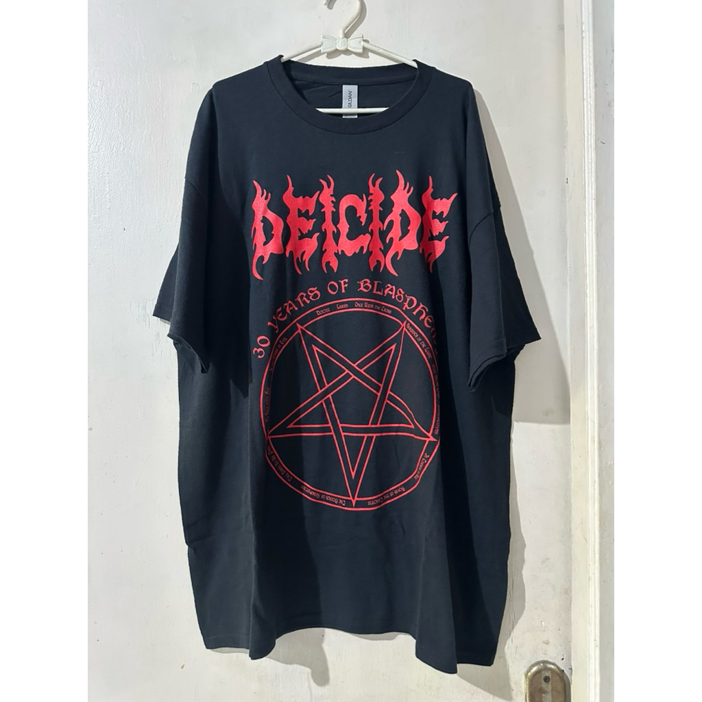 [ใหม่] เสื้อยืด DEICIDE BAND - 30 ปีของ BLAPHEMY GILDAN HEAVY COTTON