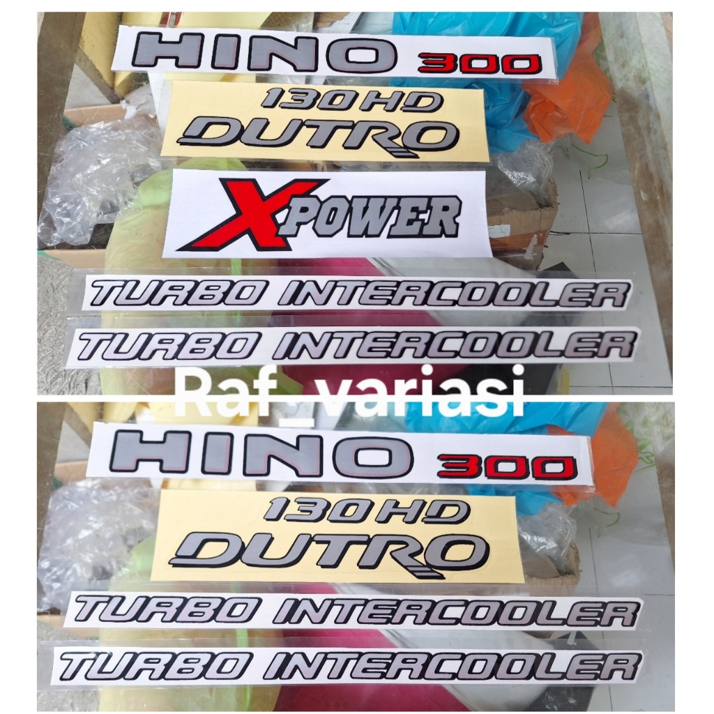 Hino 300 xpower 130hd สติ๊กเกอร์ dutro intercooler / สติ๊กเกอร์ Hino 300 / สติ๊กเกอร์ Dutro 130hd / 