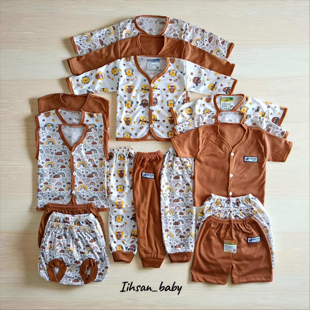 9 ชุด (18 ชิ้น) แพ็คเกจประหยัด ชุดเด็กแรกเกิด SNI VIEAR Baby NEWEST MOTIF