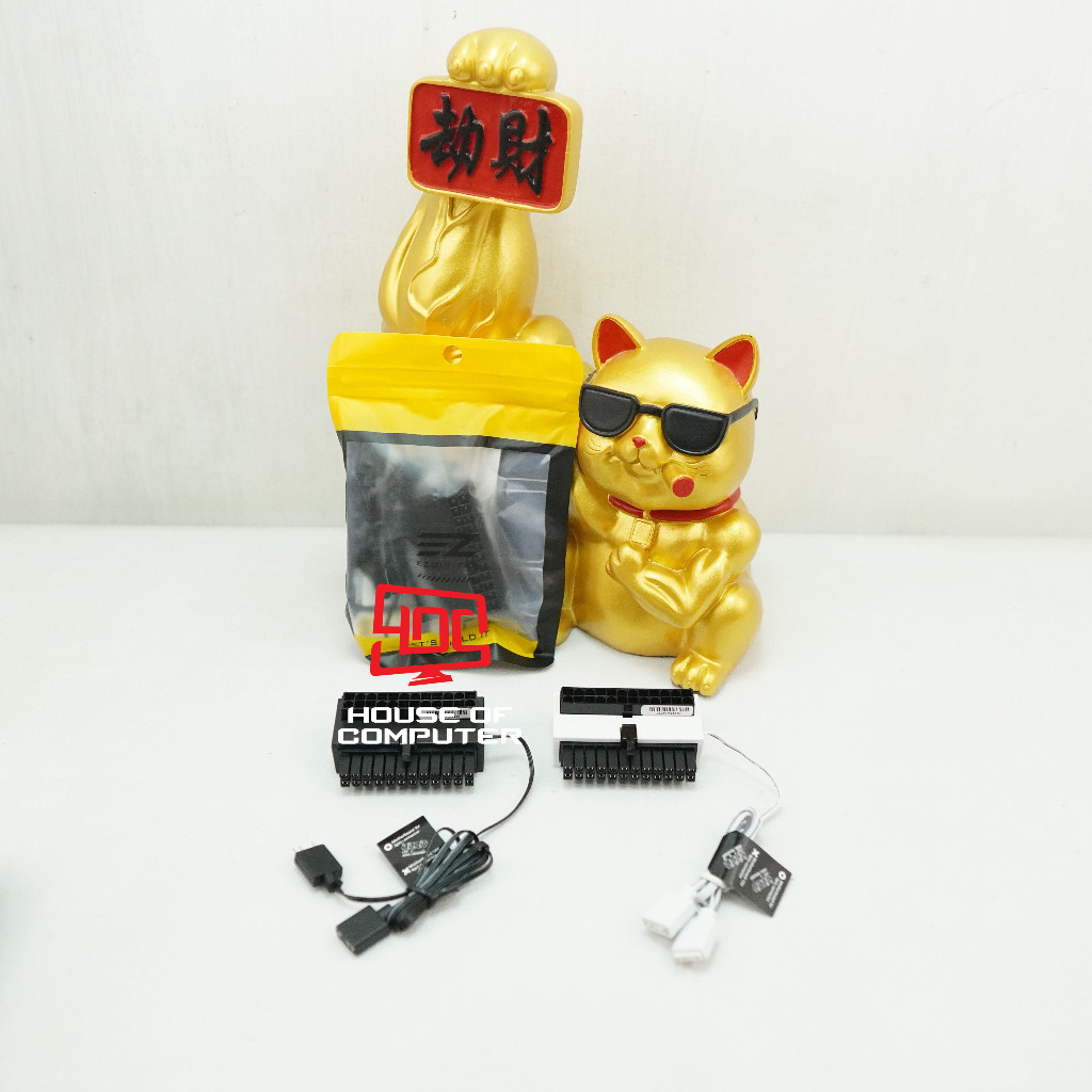 EZDIY-FAB ATX 24 PIN 90 DEGREE อะแดปเตอร์มุมพร้อมโมดูล ARGB