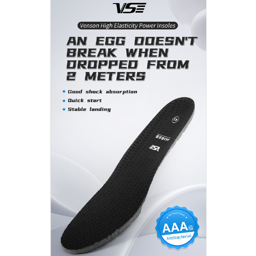 VS Venson Badminton High Elasticity Power Insole VS130 / พื้นรองเท้าแบดมินตัน VS 130 antimicrobial v