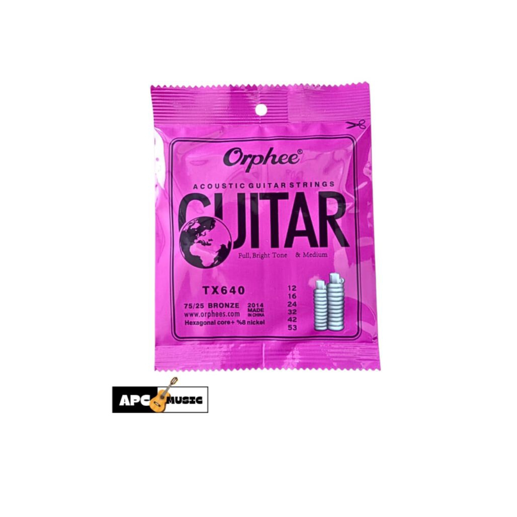สายกีต้าร์ Orphee TX640 สายกีต้าร์โปร่ง Orphee 012 เดิม