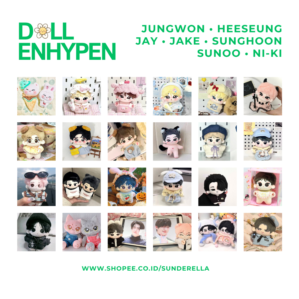 ENHYPEN ตุ๊กตา JUNGWON HESEUNG JAY JAKE SUNGHOON SOO NI-KI สัตว์มนุษย์ ปลาดาวธรรมดา [ 10 ซม. / 20 ซม