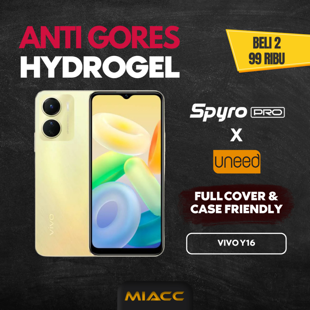 ANTI-SCRATCH HYDROGEL VIVO Y16 ฟิล์มกันรอยหน้าจอแบบเต็ม