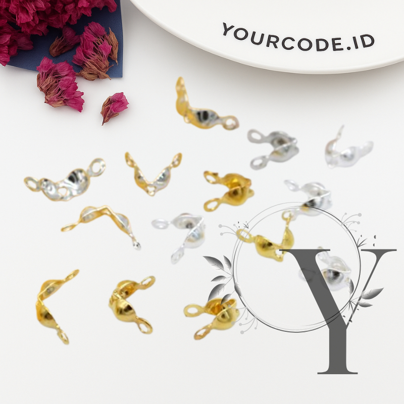 ROUND STOPPER HOOK GOLD SILVER 4X8 MM VALVE CLAMP ROPE 5 GRAM 10 GRAM SILVER GOLD COLOR