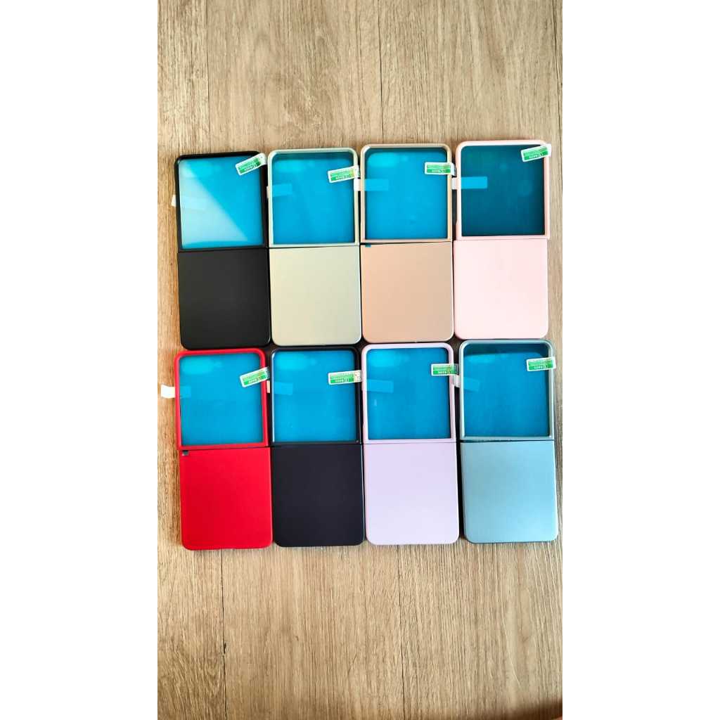 GKK CASE COLOR LENS GLASS SAMSUNG Z FLIP 4 / Z FLIP 5 / Z FLIP 6 / Z FLIP 7 COLORFUL CASE FULL COVER