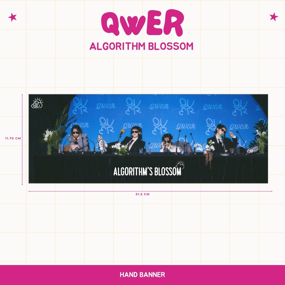 GLOSSY HAND BANNER QWER ALGORITHM BLOSSOM HANDBANNER KPOP UNOFFICIAL BAWIGE CHODAN MAGENTA SIYEON