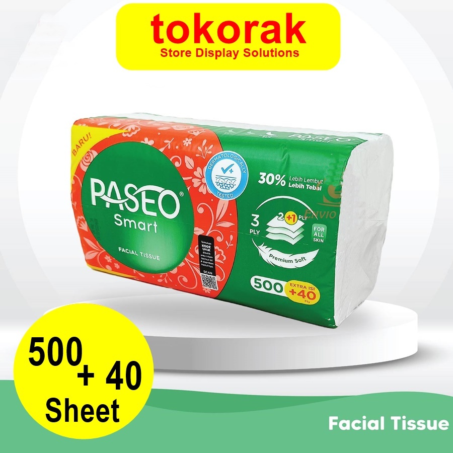 TISSUE PASEO SMART FACIAL TISSUE 540 SHEET FACIAL TISSUE FACIAL TISSUE