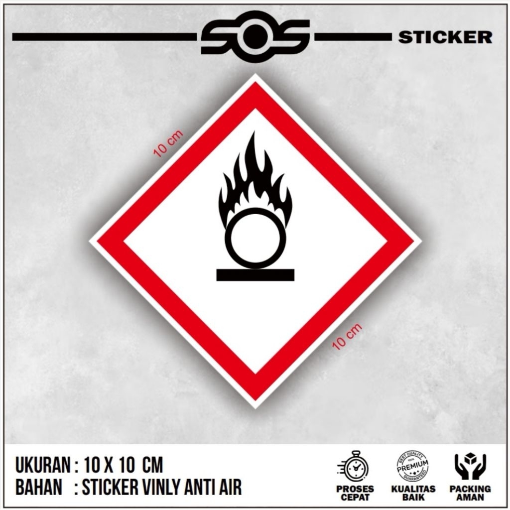 ป้ายสติ๊กเกอร์ / สติ๊กเกอร์ LABEL WARNING B3 OKSIDATION