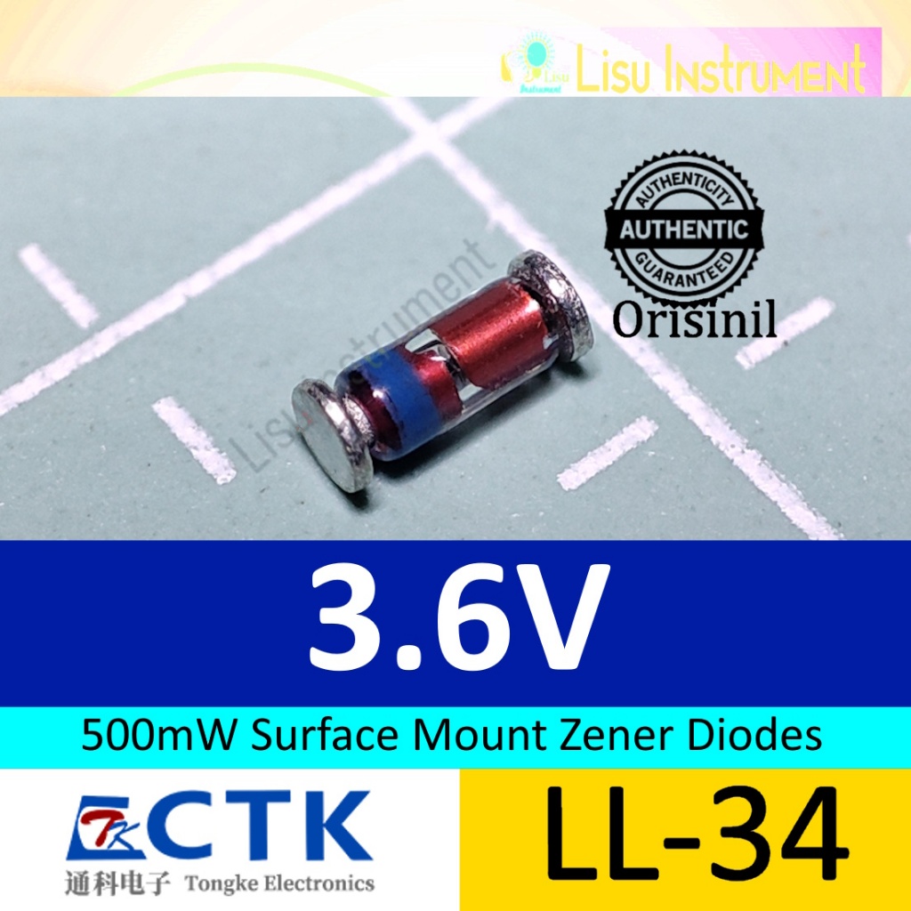 ZMM3V6 3.6 Zener 500mW 0.5W LL-34 SOD80C CTK Electronics